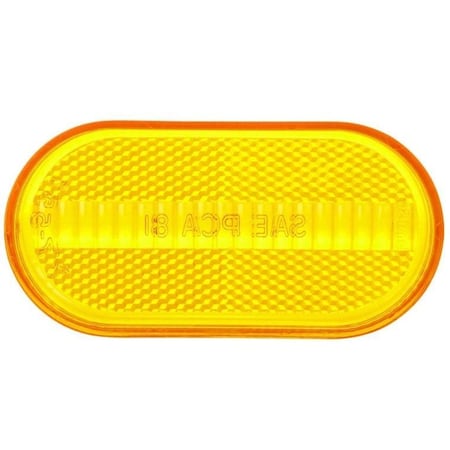 Truck-Lite Signal-Stat, Oval, Yellow, Acrylic, Replacement Lens For Economy Mirrors 8933A